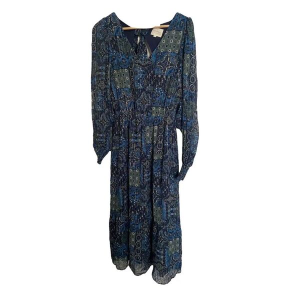 Sézane Prunelle Silk Midi Dress in Arizona Print Size 34/US 2 - Picture 7 of 14